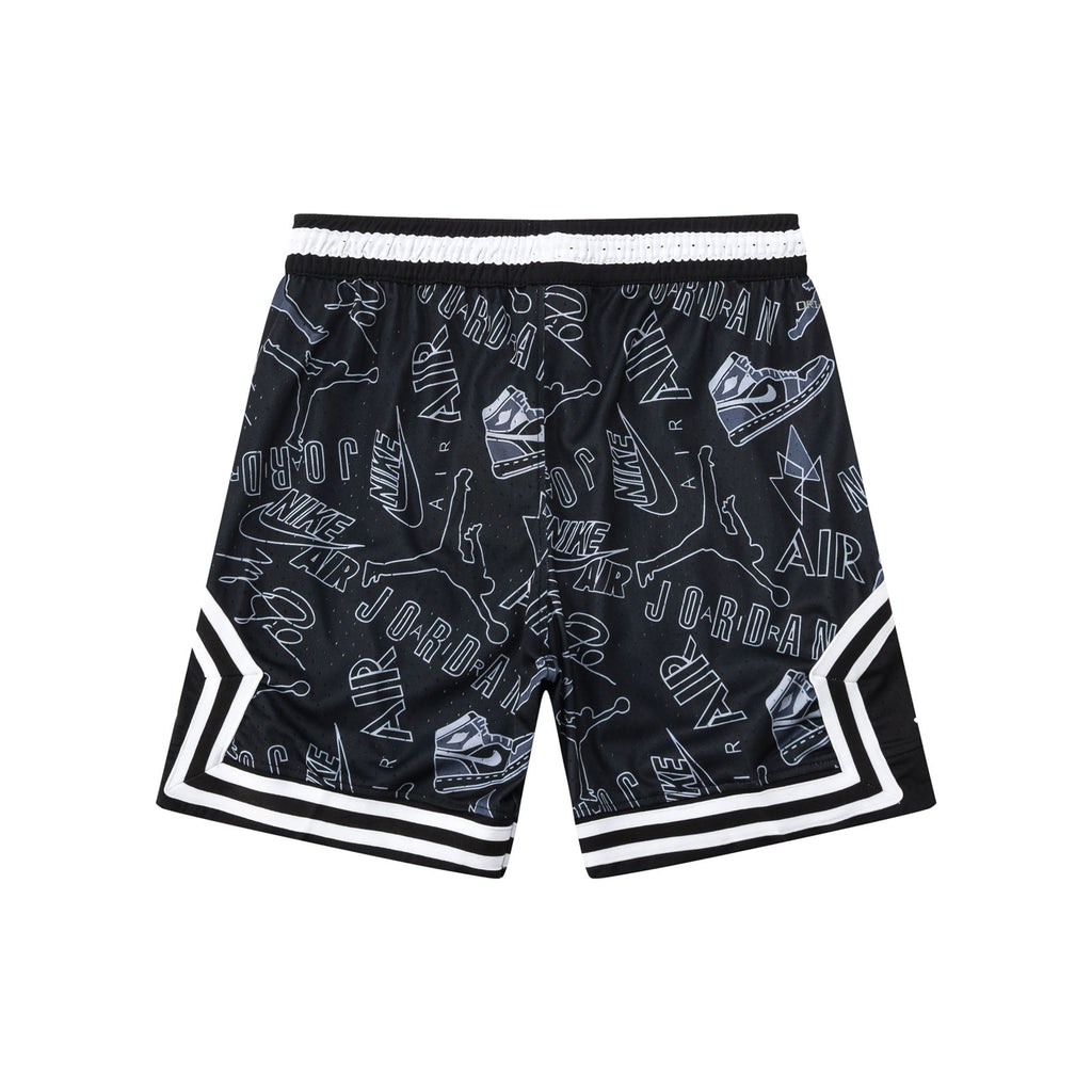 SHORT BASQUETBOL RISE DIAMOND BLACK AND WHITE