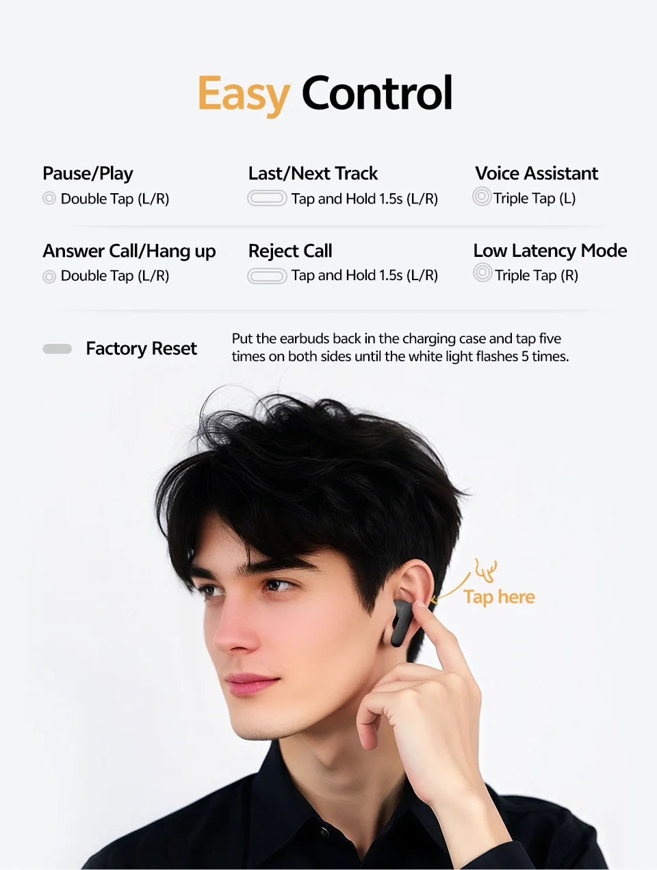 Audífonos QCY  Buds TWS Bluetooth 5.3 | 35H de Batería