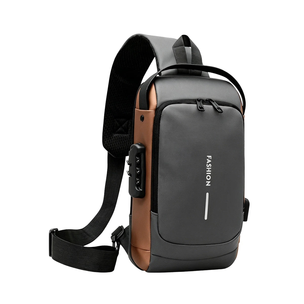 Bolso Bandolera Antirrobo Impermeable con Candado y Puerto USB.